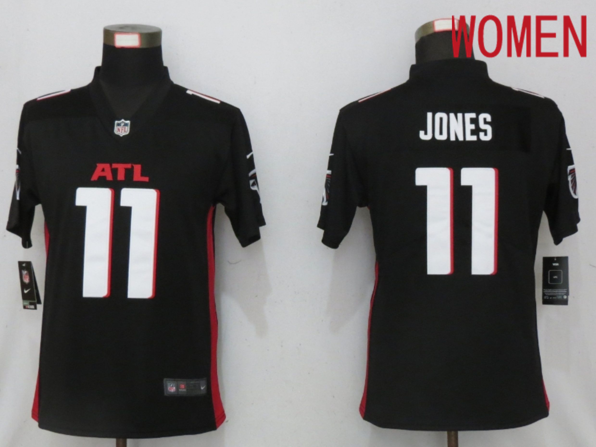 Women Atlanta Falcons #11 Jones Black Elite Playe Nike NFL Jersey